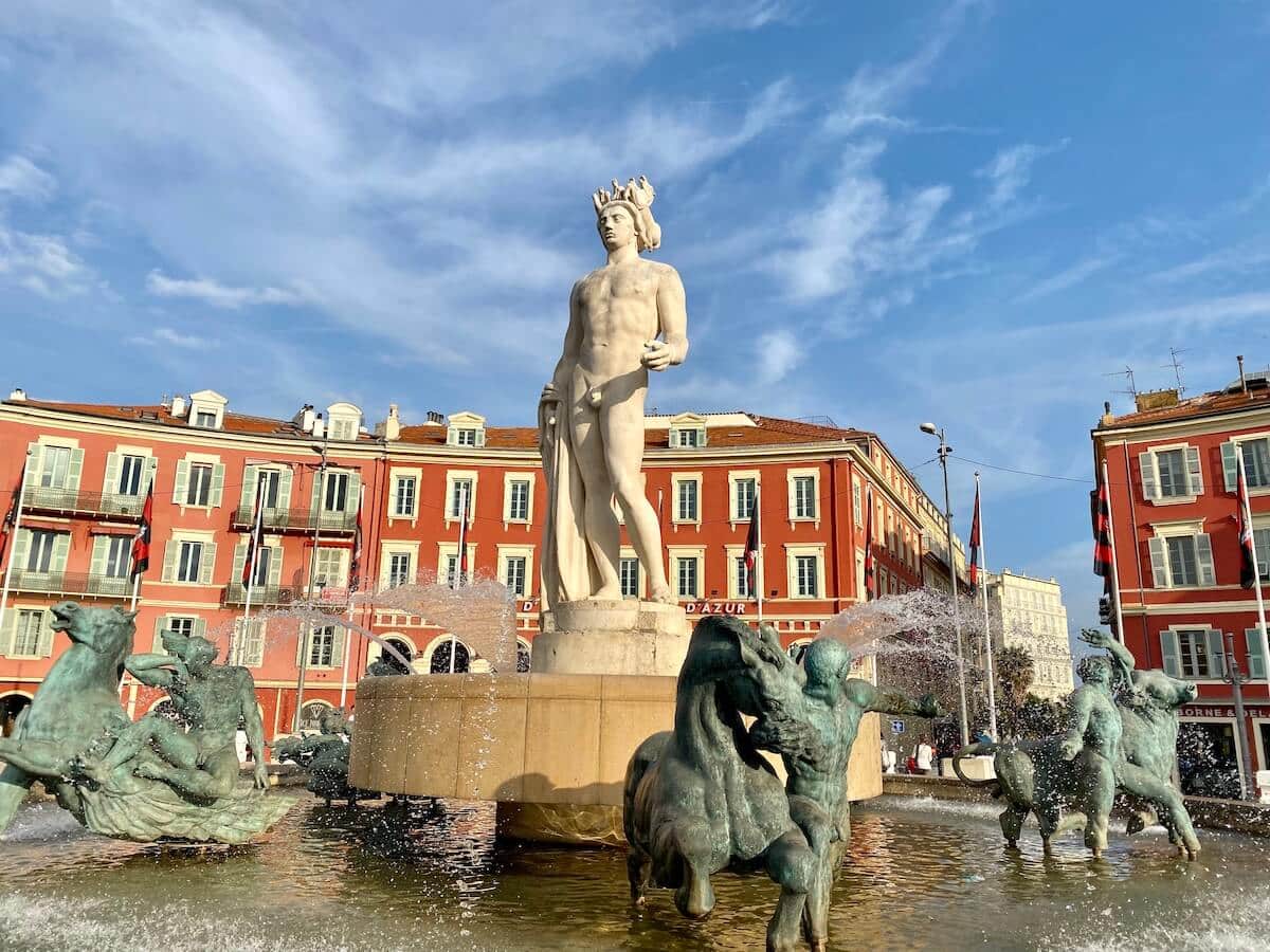 Sun Fountain in the Place Massena