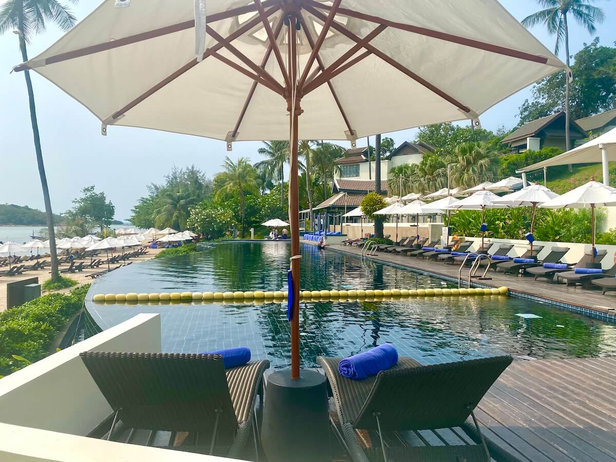 Infinity pool at Anantara Lawana resort at Chaweng Beach