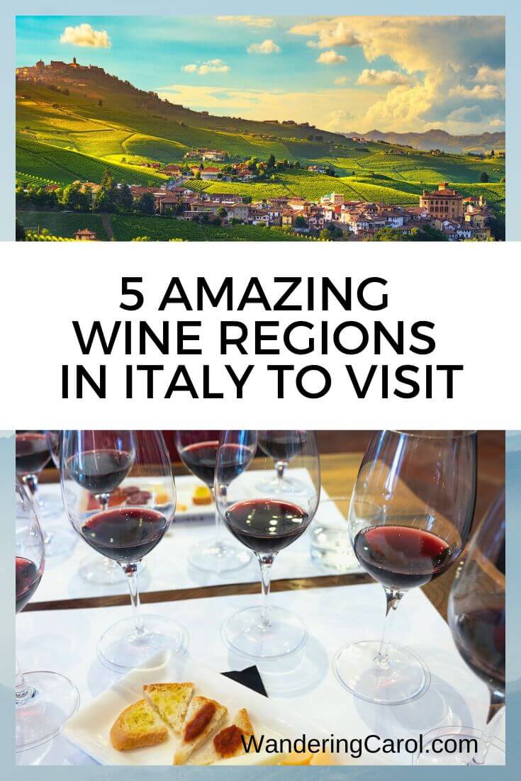 Rolling hills of Italy and wine glasses