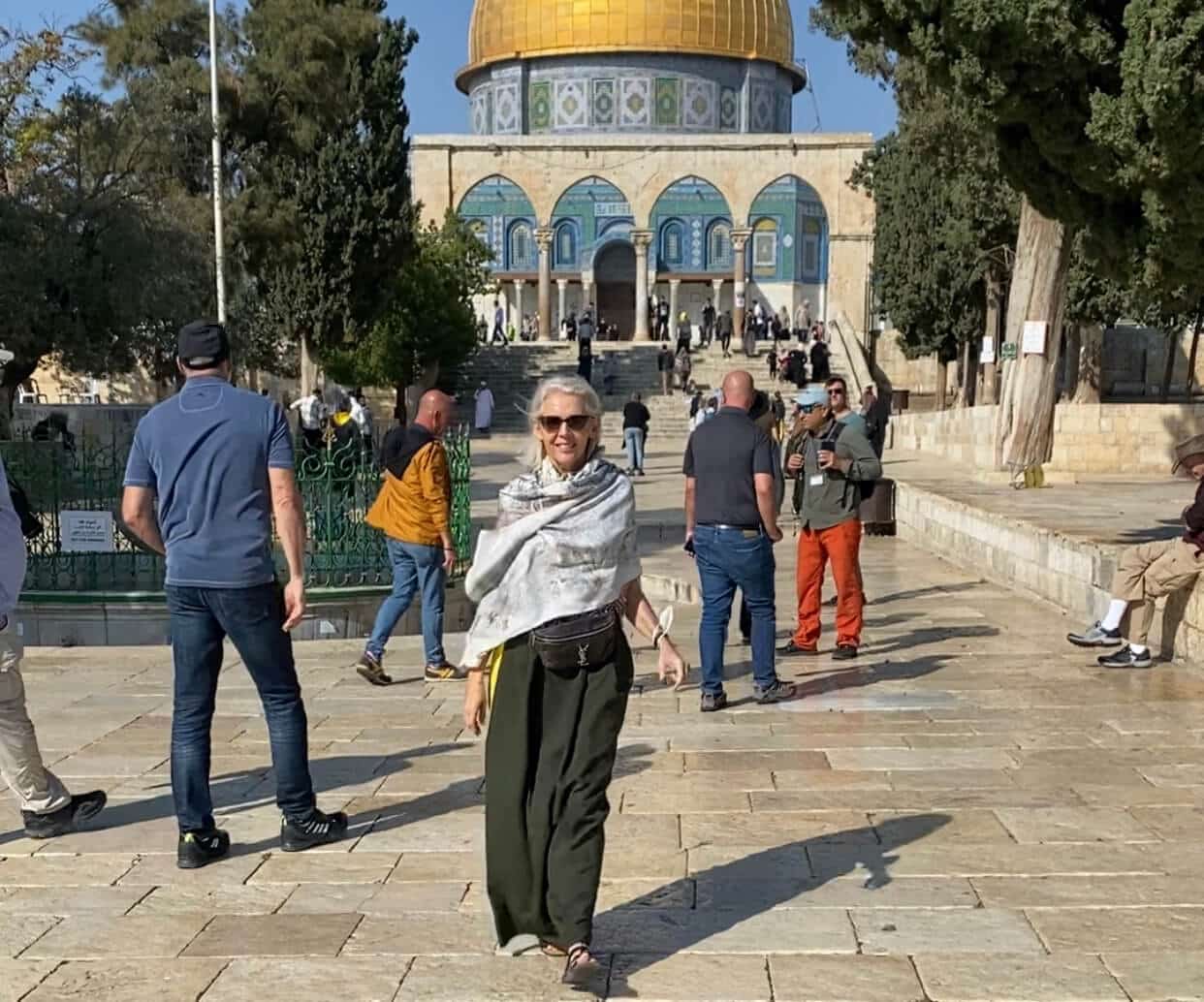 Wandering Carol visiting the Dome of the Rock