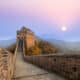 Great Wall of China at twilight.