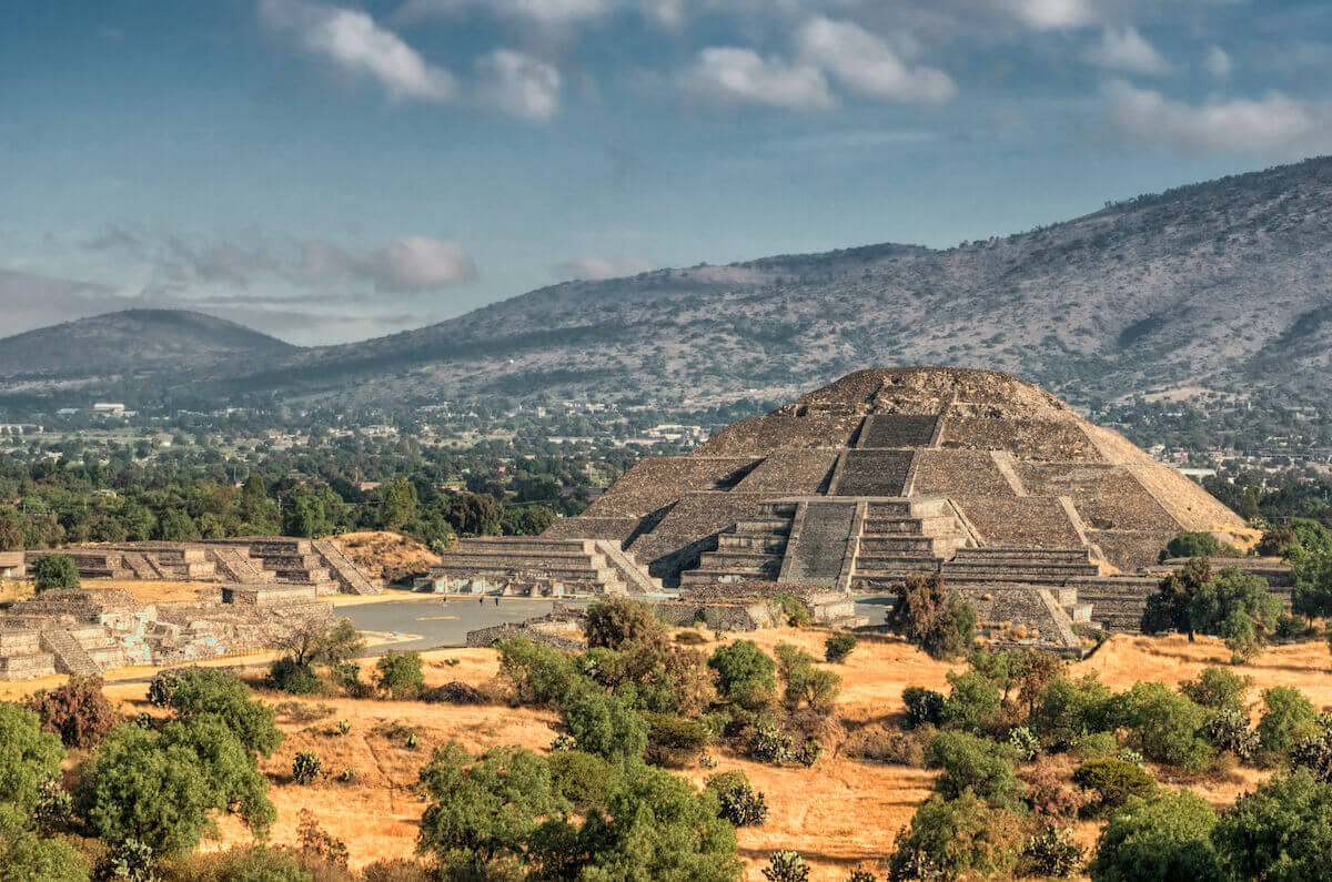 Pyramid of the Sun at Teotihuacan.