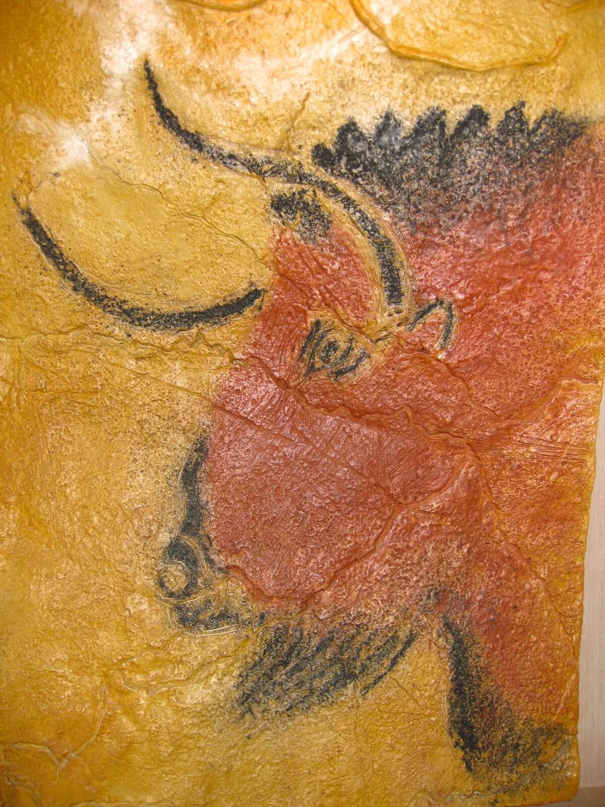 Cave painting of a bison at Altamira Caves in Spain.
