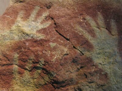 Hand prints at the Altamira Caves