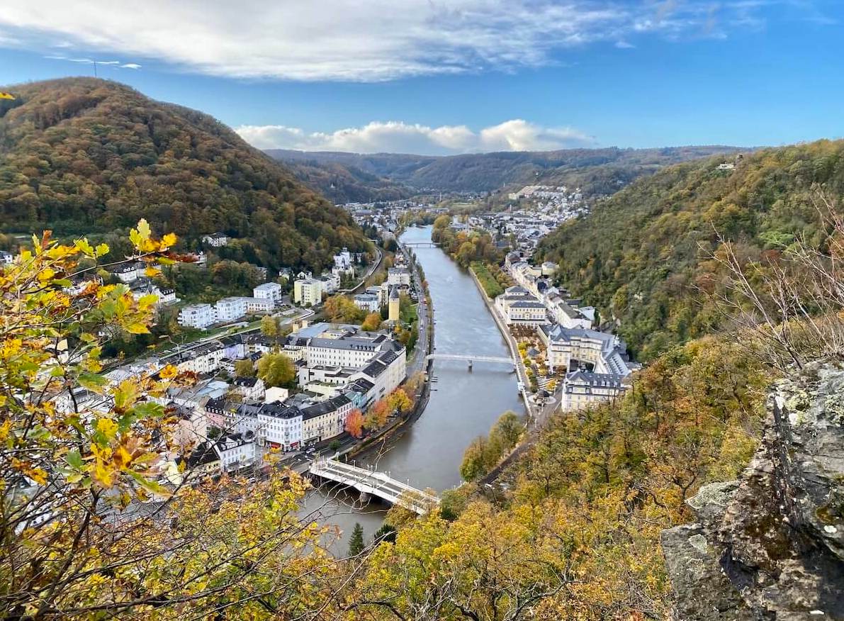 Panoramic view of Bad Ems in Germany