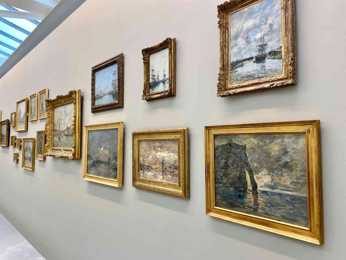 Paintings in the museum in Le Havre, France