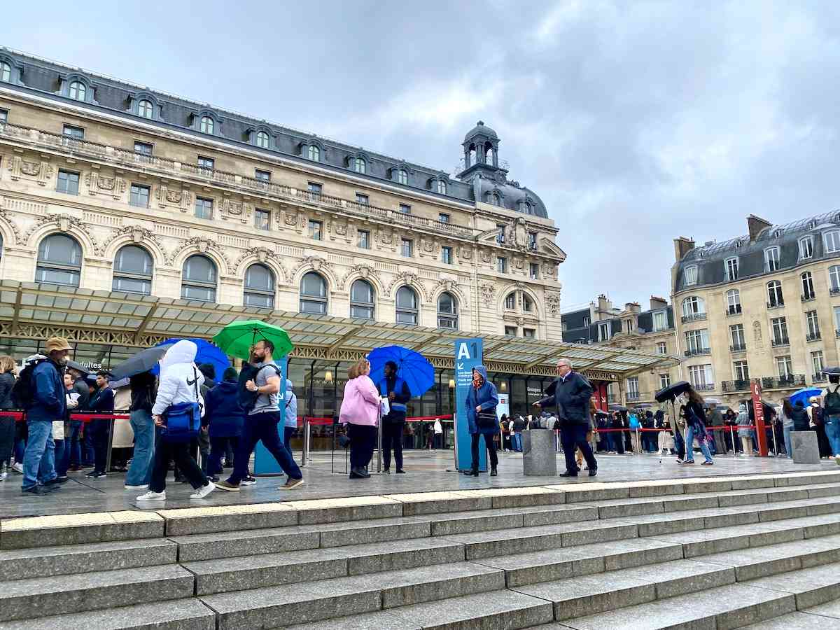 Orsay Museum in Paris in the rain
