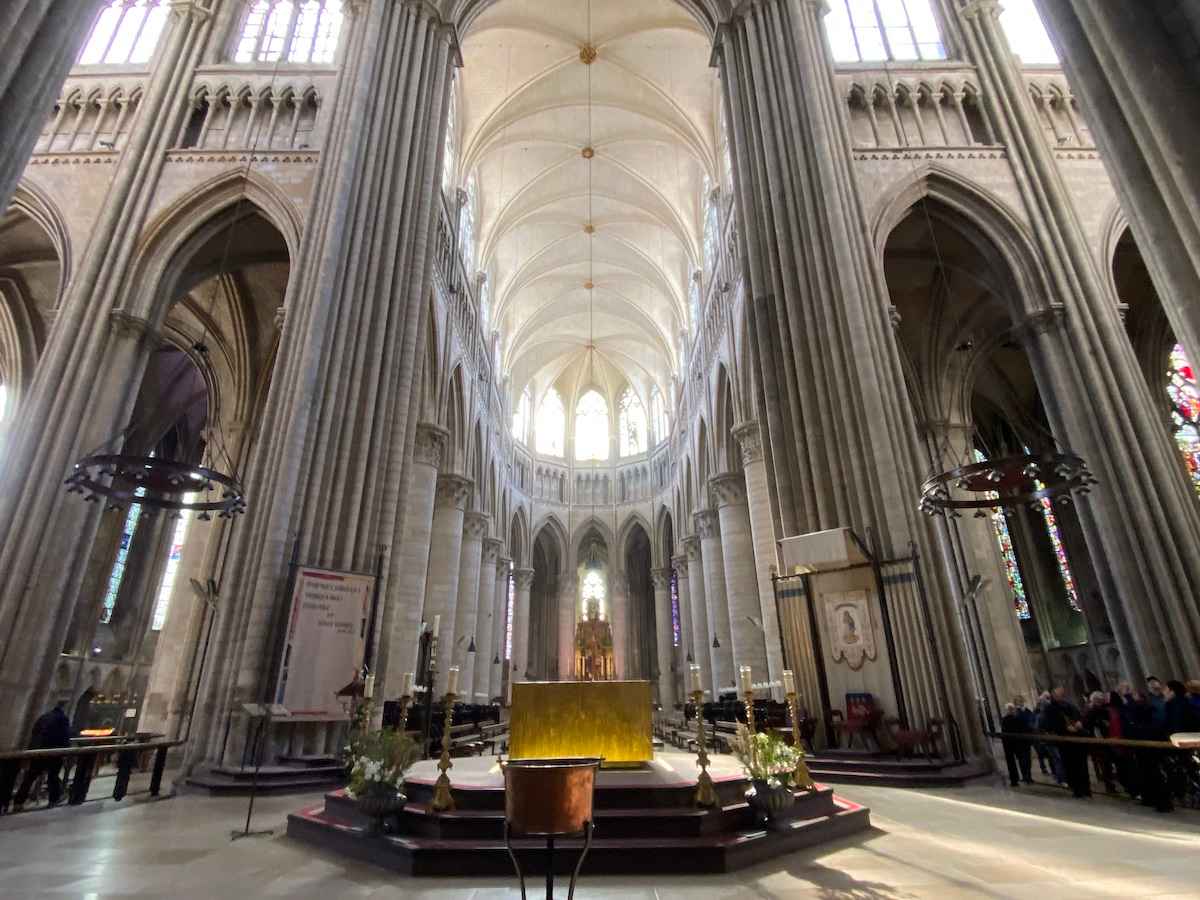 Inside of Rouen Cathedral.